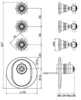 Fima carlo frattini Fimatherm смеситель для ванны/душа F5113X3 схема 1