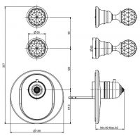 Fima carlo frattini Fimatherm смеситель для ванны/душа F5113X2C схема 1