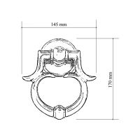 Ручка-гонг на входную дверь Melodia 601 Barocco 150 mm схема