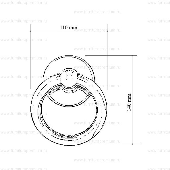Ручка-гонг на входную дверь Melodia 600 Ring 110 mm