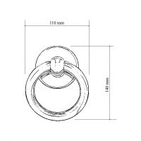 Ручка-гонг на входную дверь Melodia 600 Ring 110 mm схема