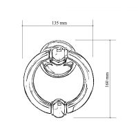 Ручка-гонг на входную дверь Melodia 615 Boston 135 mm. схема