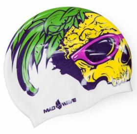 Шапочка для плавания силиконовая Mad Wave PINEAPPLE SKULL
