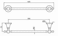 Zucchetti Agora полотенцедержатель ZAD420 схема 1