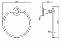 Zucchetti Agora classic кольцо для полотенец ZAD425 схема 1