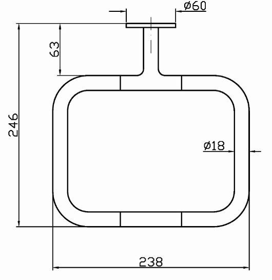 Zucchetti Pan кольцо для полотенец ZAC625 схема 1