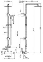 Fima - carlo frattini Spillo steel стойка душевая с тропическим душем F3075/2 схема 1