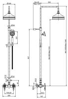 Fima - carlo frattini Elizabeth/Epoque стойка душевая с тропическим душем F5055/2 схема 1
