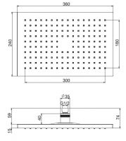 Тропический душ Fima - carlo frattini Wellness F2795/2 36х24 схема 1