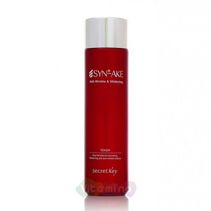 Secret Key Тоник антивозрастной для лица со "змеиным ядом" Syn-Ake Anti Wrinkle and Whitening Toner, 150 мл