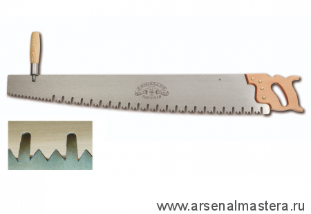 Пила-ножовка Garlick/Lynx One Man Crosscut Saw. Полная длина пилы 102 см длина полотна 91.5 cм (3ft) 1 TPI Thomas Flinn One Man Crosscut Saw 3ft М00006223