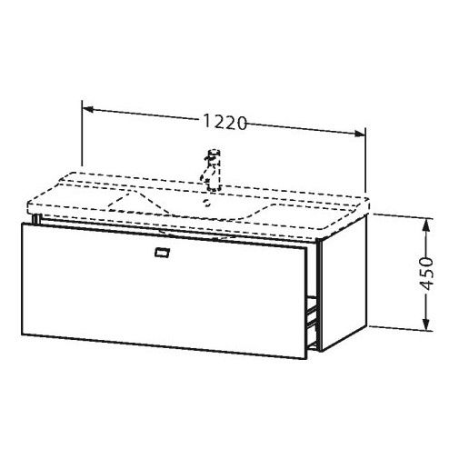 Тумба под раковину Duravit Brioso BR 4023 122x47,9 ФОТО