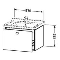 Тумба под раковину Duravit Brioso BR 4041 67x46,9 схема 1