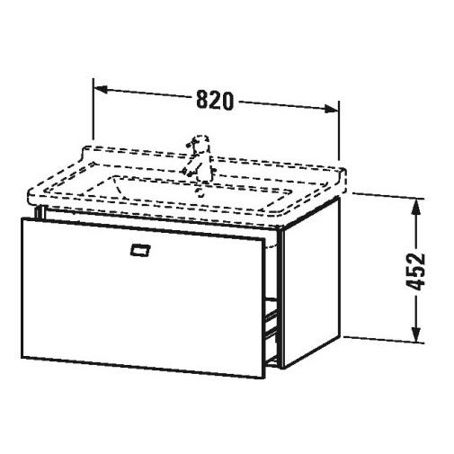 Тумба под раковину Duravit Brioso BR 4042 82x46,9 ФОТО