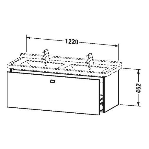 Тумба под раковину Duravit Brioso BR 4044 122x46,9 ФОТО