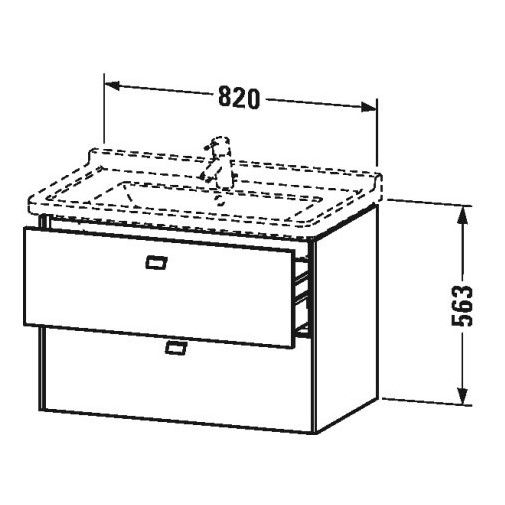 Тумба под раковину Duravit Brioso BR 4142 82x46,9 ФОТО