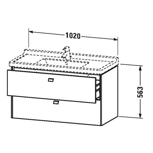 Тумба под раковину Duravit Brioso BR 4143 102x46,9 схема 1