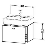 Тумба под раковину Duravit Brioso BR 4054 68,4x45,9 схема 1