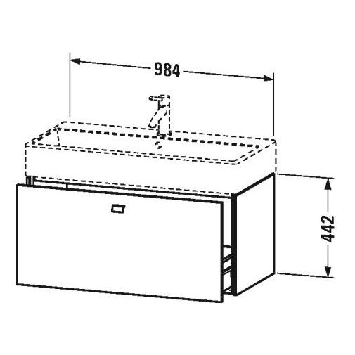 Тумба под раковину Duravit Brioso BR 4056 98,4x45,9 ФОТО