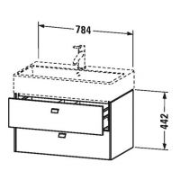 Тумба под раковину Duravit Brioso BR 4155 78,4x45,9 схема 1