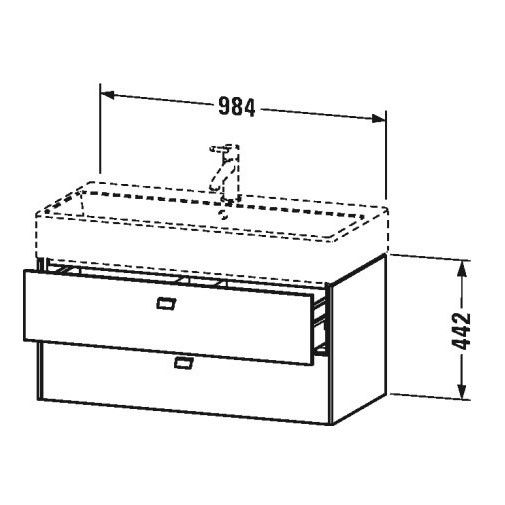 Тумба под раковину Duravit Brioso BR 4156 98,4x45,9 ФОТО