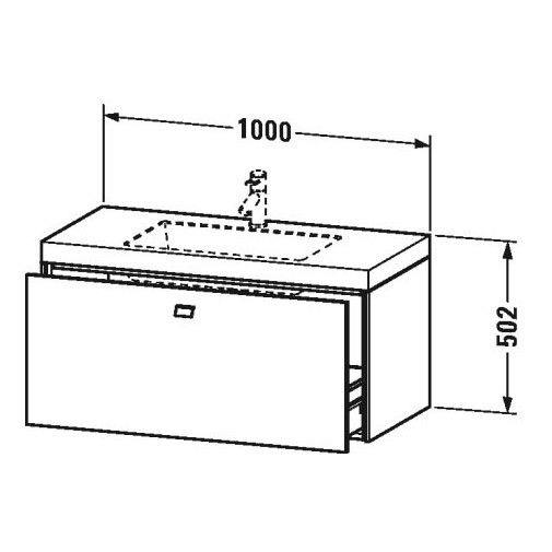 Тумба под раковину Duravit Brioso BR 4602 N/O/T 100x48 схема 1