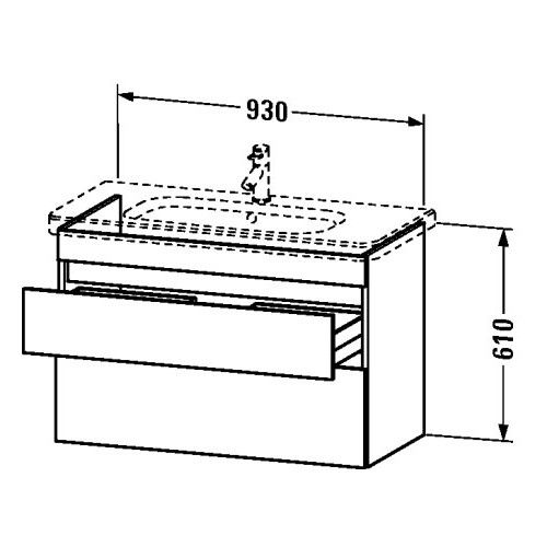 Тумба под раковину Duravit DuraStyle DS 6482 93x44,8 схема 1