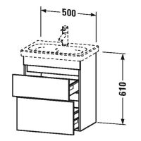 Тумба под раковину Duravit DuraStyle DS 6403 50x36,8 схема 1