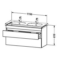 Тумба под раковину Duravit DuraStyle DS 6486 115x45,3 схема 1