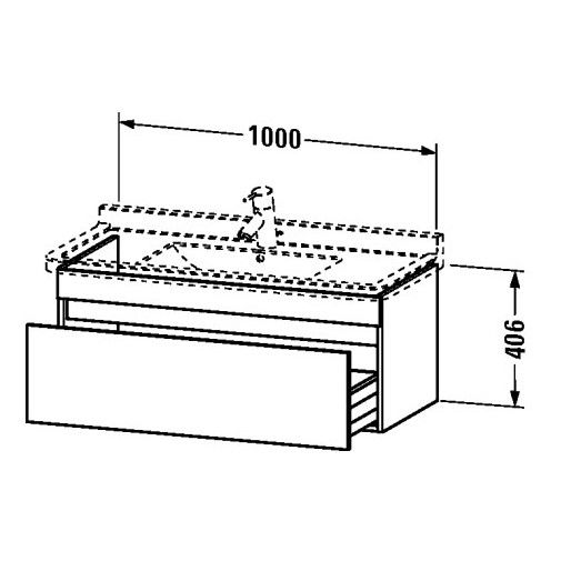 Тумба под раковину Duravit DuraStyle DS 6389 100x47 схема 1
