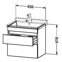 Тумба под раковину Duravit DuraStyle DS 6487 65x47 схема 1