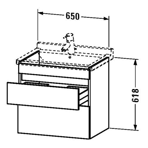 Тумба под раковину Duravit DuraStyle DS 6487 65x47 схема 1