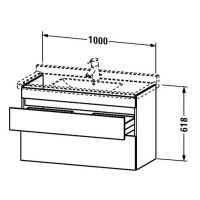 Тумба под раковину Duravit DuraStyle DS 6489 100x47 схема 1