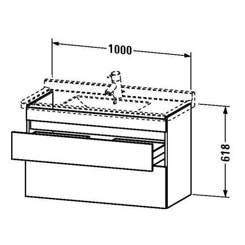 Тумба под раковину Duravit DuraStyle DS 6489 100x47 схема 1