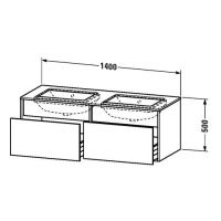 Тумба под раковину Duravit DuraStyle DS 6886 B 140x55 схема 1