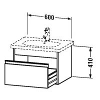 Тумба под раковину Duravit Ketho KT 6670 60x45,5 схема 1