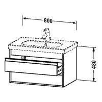 Тумба под раковину Duravit Ketho KT 6647 80x45,5 схема 1