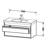 Тумба под раковину Duravit Ketho KT 6648 100x45,5 схема 1