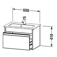 Тумба под раковину Duravit Ketho KT 6422 60x38,5 схема 1