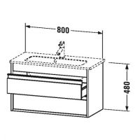 Тумба под раковину Duravit Ketho KT 6453 80x38,5 схема 1