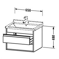 Тумба под раковину Duravit Ketho KT 6643 65x46,5 схема 1