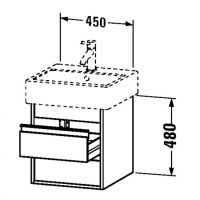 Тумба под раковину Duravit Ketho KT 6635 45x44 схема 1
