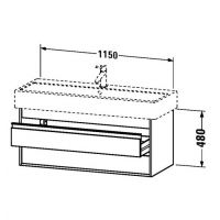 Тумба под раковину Duravit Ketho KT 6639 115x44 схема 1