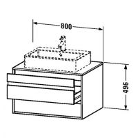 Тумба под раковину Duravit Ketho KT 6654 80x55 схема 1