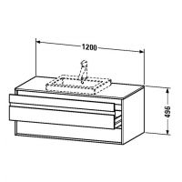 Тумба под раковину Duravit Ketho KT 6756 120x55 схема 1