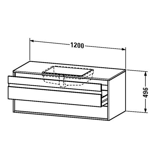 Тумба под раковину Duravit Ketho KT 6856 120x55 ФОТО