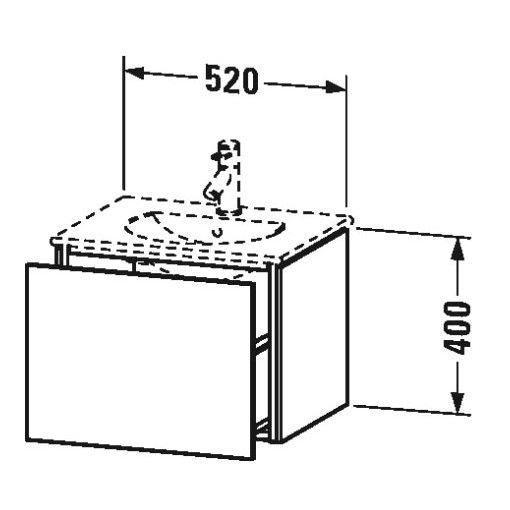 Тумба под раковину Duravit L-Cube LC 6160 52x41,9 схема 1