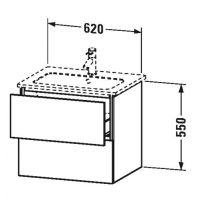 Тумба под раковину Duravit L-Cube LC 6240 62x48,1 схема 1