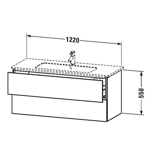 Тумба под раковину Duravit L-Cube LC 6243 122x48,1 ФОТО