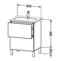 Тумба под раковину Duravit L-Cube LC 6625 62x48,1 схема 1